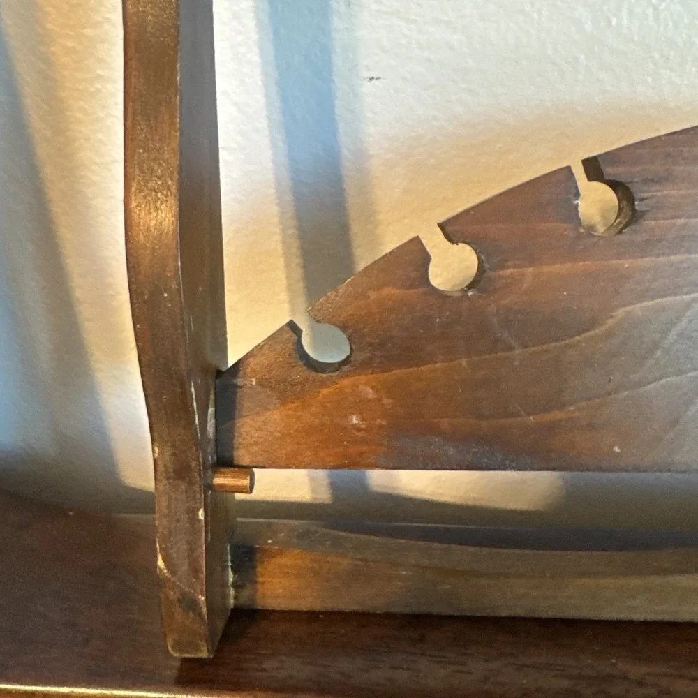 Vintage Wooden Spoon Rack 18 Slots Wall‑Mounted Display Holder, Collapsible